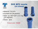 Nozzle, air, MP5, 20,35mm, i aluminium med O-ring