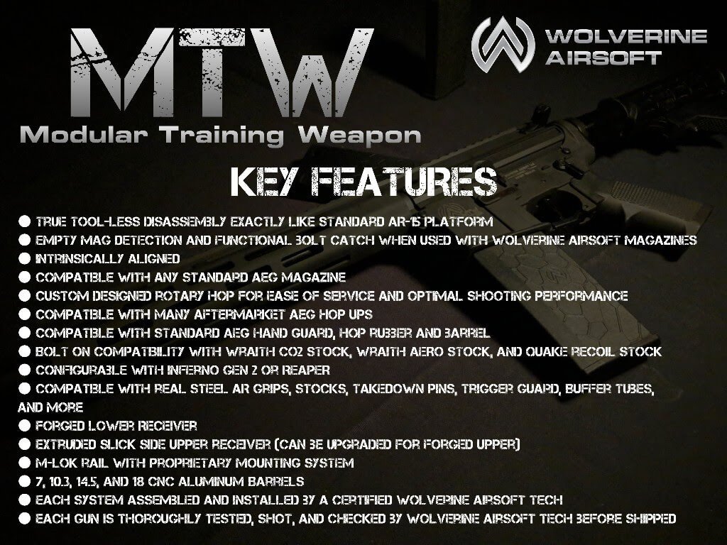 Wolverine MTW Modular Training Weapon Carbine, 14,5"