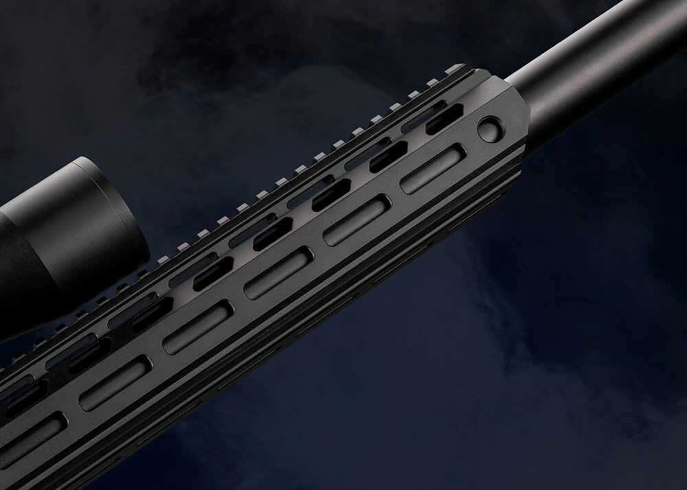 FX DRS MKII Tactical Compact PCP-luftgevær i 4,5 mm med aluminiumshandguard og AR15-kolbe
